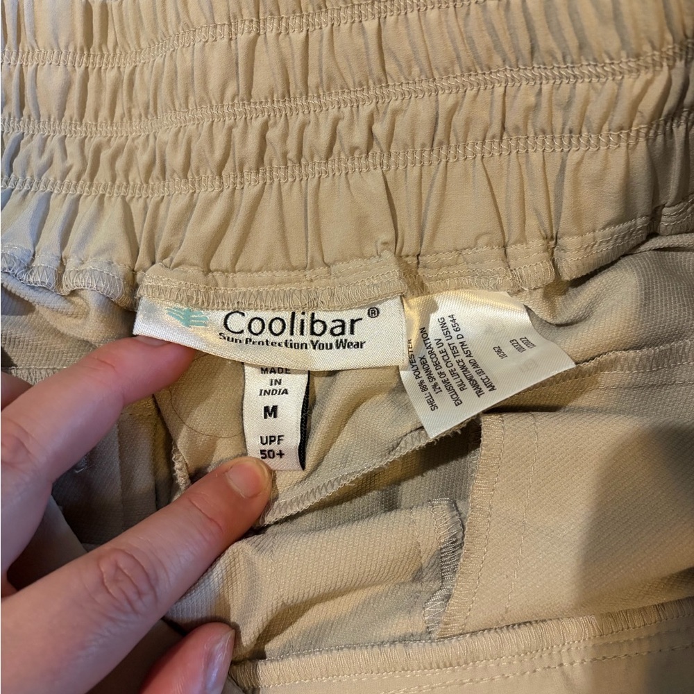 Women's Medium Coolipar Khaki Travel Pants UPF 50+ - Picture 6 of 11